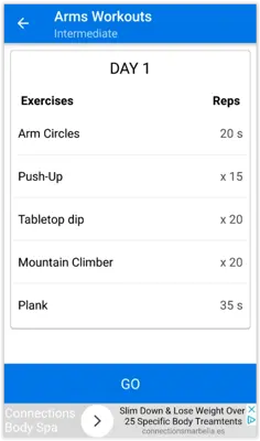 30 Day Home Workout android App screenshot 2